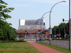 Die Uckermärkischen Bühnen Schwedt - Blick auf das Hauptportal
